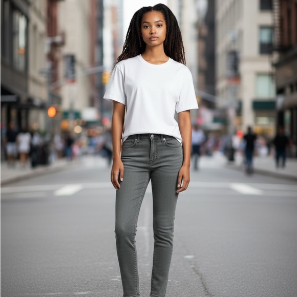 Everlane Mid-Rise Skinny Stretch Jeans – Gray (Size 29 Ankle) - Picture 1 of 8